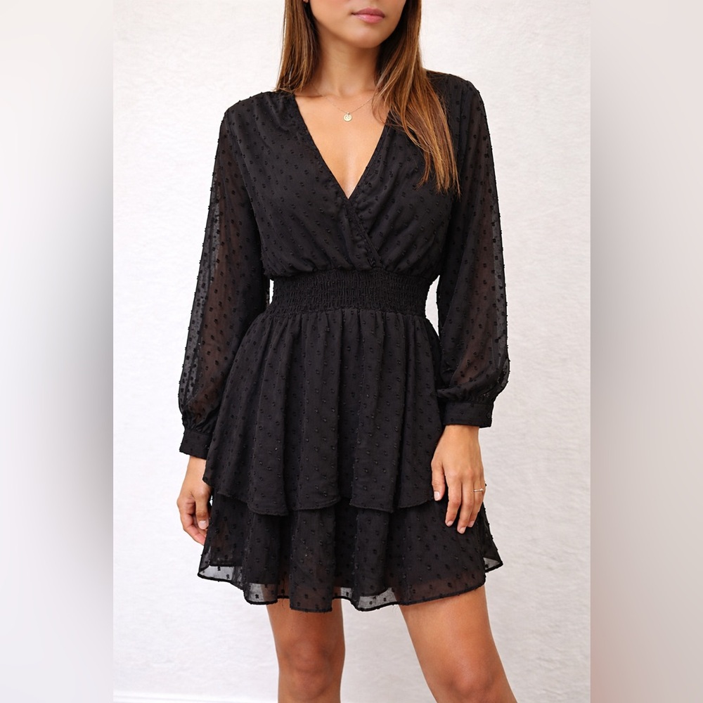 ZARA Black Dot Tiered Mini Dress | Size S!